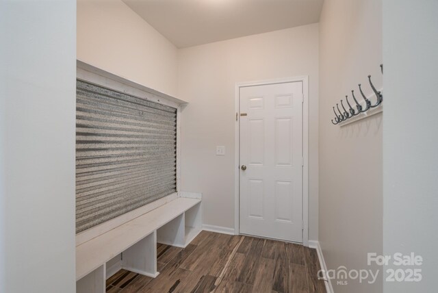 1144 Spicewood Pines Rd, Fort Mill, SC 29708 - mudroom featuring dark wood-style floors and baseboards