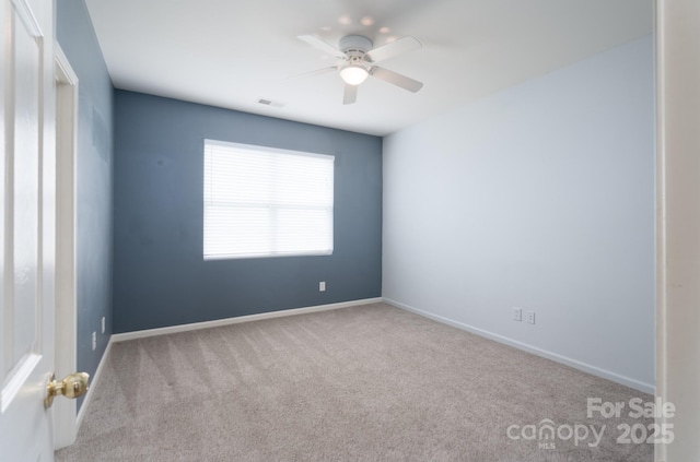 1144 Spicewood Pines Rd, Fort Mill, SC 29708 - spare room featuring carpet, ceiling fan, and baseboards