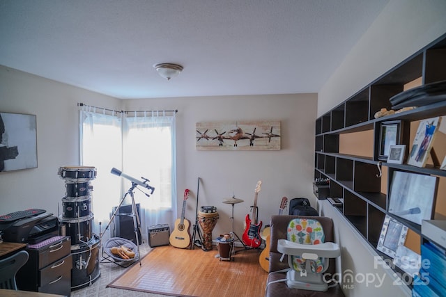 game room featuring wood finished floors