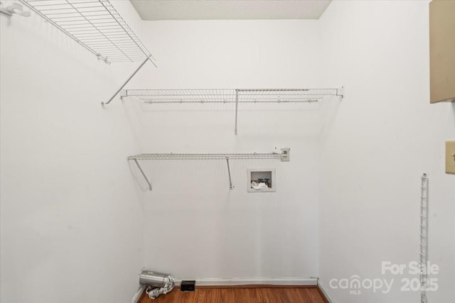 1504 Andicot Ln, Shelby, NC 28152 - laundry area with washer hookup and wood finished floors