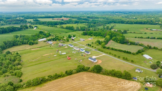 bird's eye view featuring a rural view