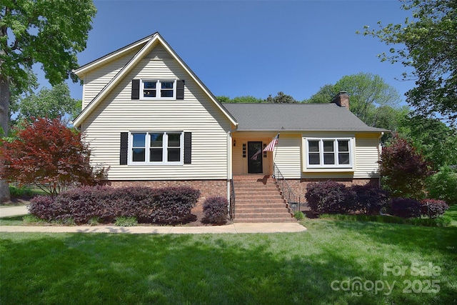 6008 Corkstone Dr, Mint Hill, NC 28227 - view of front of home featuring a chimney and a front yard