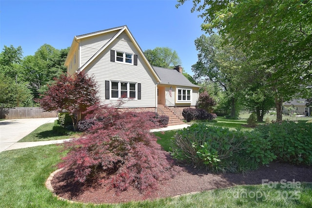 6008 Corkstone Dr, Mint Hill, NC 28227 - view of front of property featuring a chimney and driveway