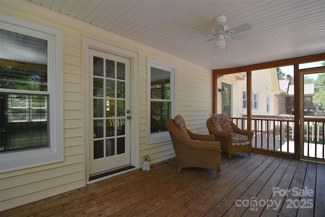 6008 Corkstone Dr, Mint Hill, NC 28227 - sunroom / solarium with a ceiling fan