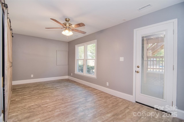 6008 Corkstone Dr, Mint Hill, NC 28227 - empty room with light wood finished floors, baseboards, and a ceiling fan