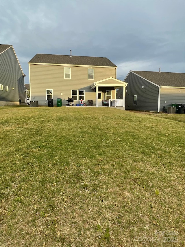 14224 Canemeadow Dr, Charlotte, NC 28278 - back of property featuring a gazebo, a yard, and central AC