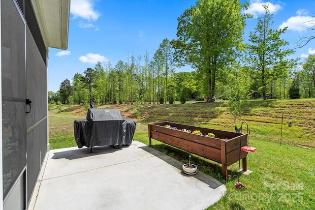 view of patio featuring area for grilling