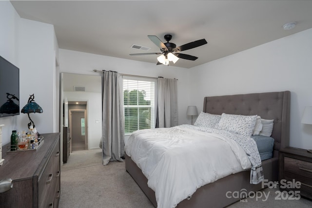 2932 Pirates Pl, Charlotte, NC 28216 - bedroom featuring light carpet and ceiling fan