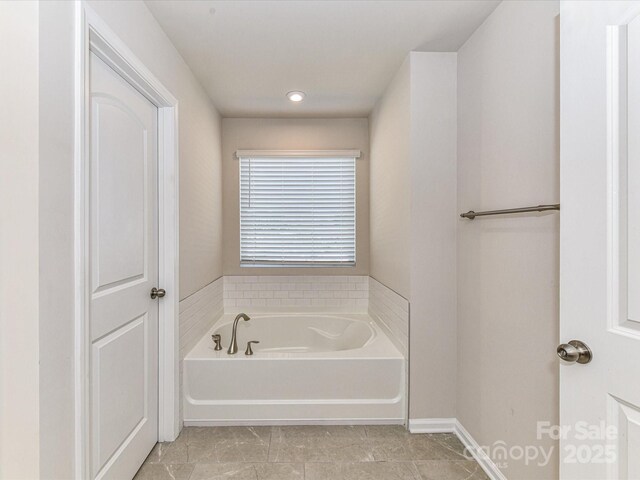 9134 Northfield Crossing Dr, Charlotte, NC 28269 - bathroom with recessed lighting and a garden tub