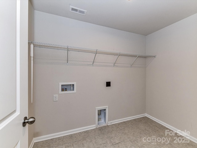 9134 Northfield Crossing Dr, Charlotte, NC 28269 - washroom with washer hookup, laundry area, electric dryer hookup, visible vents, and baseboards