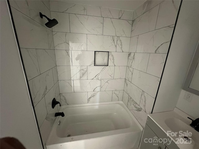 1413 Hateras Ave, Charlotte, NC 28216 - full bathroom featuring vanity and bathtub / shower combination