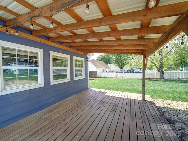 3530 Farm Lake Dr SW, Concord, NC 28027 - wooden terrace with a yard and fence