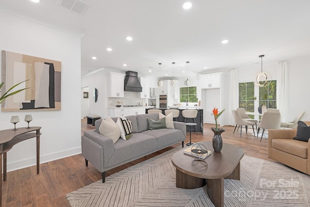 13453 Portside Ln, Lancaster, SC 29720 - living area featuring recessed lighting, visible vents, and light wood-type flooring