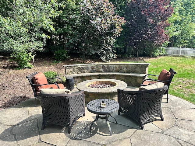 4711 Pearmain Dr, Waxhaw, NC 28173 - view of patio / terrace featuring an outdoor fire pit