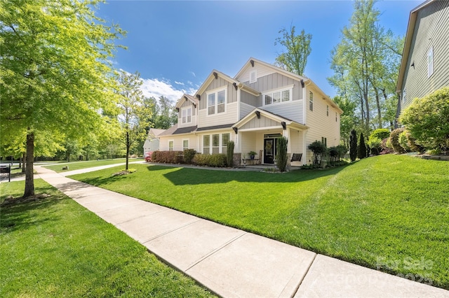 12942 Blakemore Ave, Huntersville, NC 28078 - view of front facade featuring board and batten siding and a front lawn