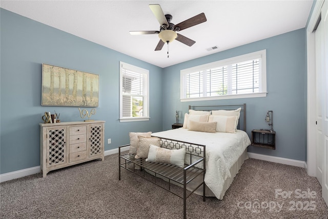 12942 Blakemore Ave, Huntersville, NC 28078 - bedroom with baseboards, a closet, visible vents, and carpet