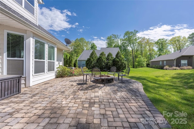 12942 Blakemore Ave, Huntersville, NC 28078 - view of patio with a fire pit