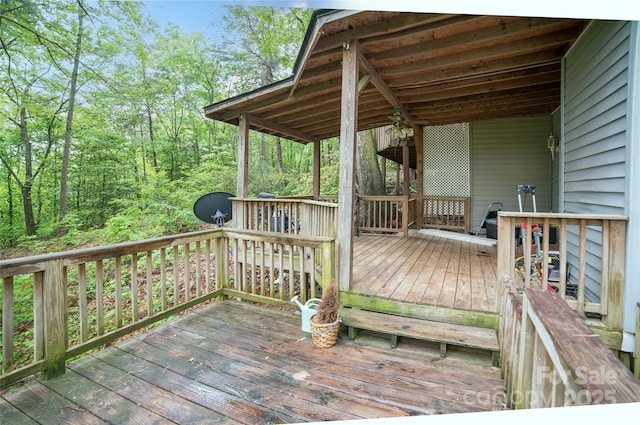 view of wooden deck