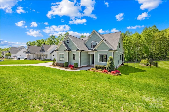 108 Castleview Ln, Mooresville, NC 28115 - view of front of house featuring a front lawn and fence