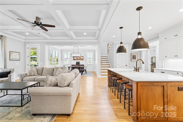 108 Castleview Ln, Mooresville, NC 28115 - living area featuring recessed lighting, light wood-style floors, and a wealth of natural light