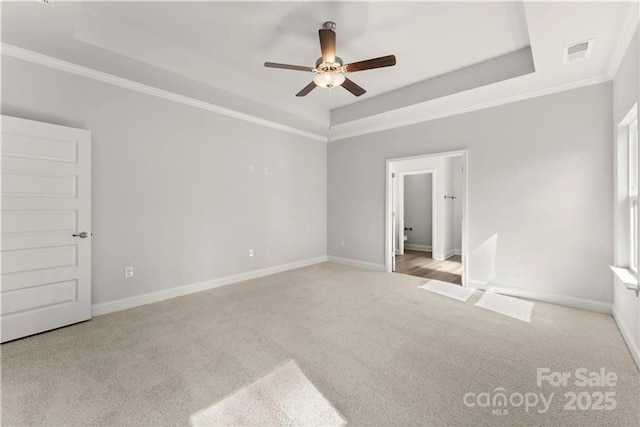 1469 Mocksville Hwy Unit 21, Statesville, NC 28625 - unfurnished bedroom featuring a raised ceiling, carpet flooring, ornamental molding, and baseboards