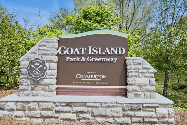 view of community sign