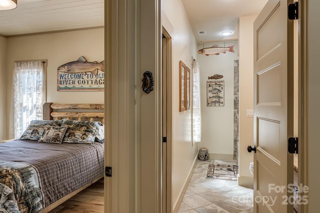 bedroom with baseboards
