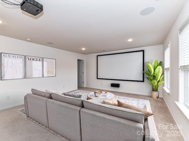 15747 Reynolds Dr, Indian Land, SC 29707 - carpeted cinema featuring baseboards and recessed lighting
