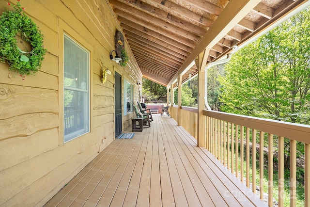 view of wooden terrace
