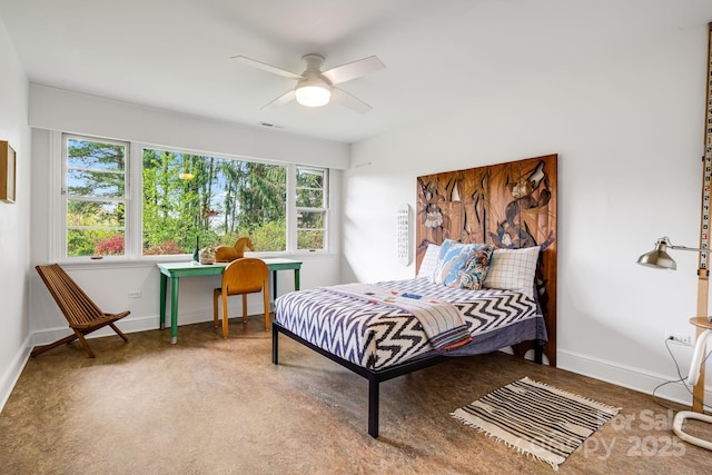 80 Sunset Dr, Marshall, NC 28753 - bedroom with baseboards and ceiling fan