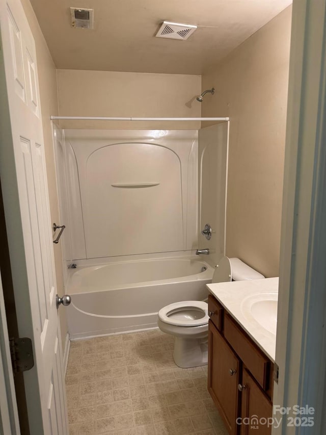 9668 Walkers Glen Dr NW, Concord, NC 28027 - bathroom featuring toilet, bathtub / shower combination, and vanity
