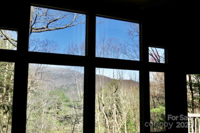 interior details with a mountain view