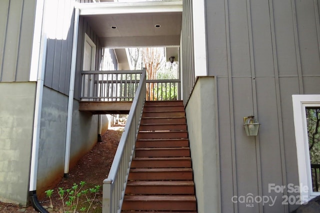 view of stairway