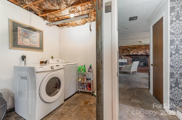 220 Hilltop St, Connelly Springs, NC 28612 - washroom with washer and dryer