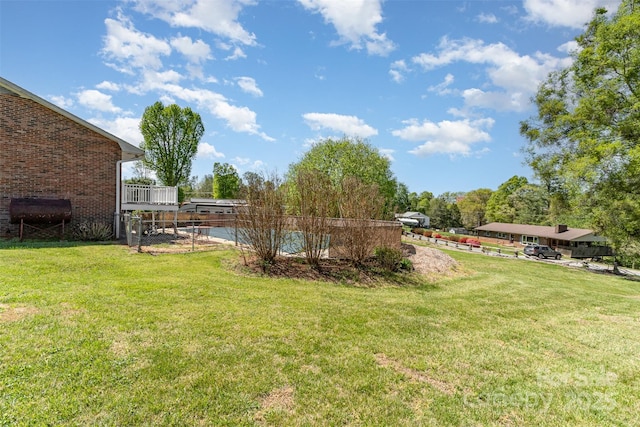 220 Hilltop St, Connelly Springs, NC 28612 - view of grassy yard with oil tank