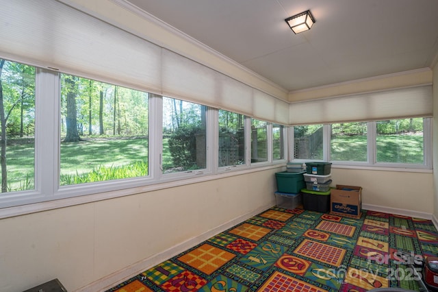 1058 General Hoke Dr, Lincolnton, NC 28092 - sunroom featuring baseboards and crown molding