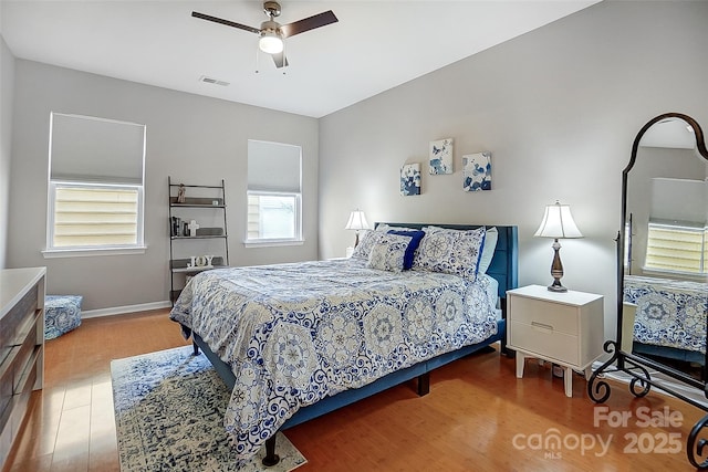 13610 Aldenbrook Dr, Huntersville, NC 28078 - bedroom with wood finished floors, baseboards, and a ceiling fan