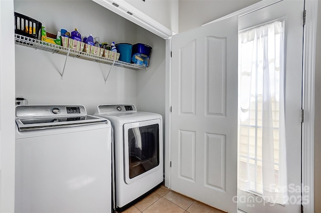 13610 Aldenbrook Dr, Huntersville, NC 28078 - washroom with washer and clothes dryer and light tile patterned floors