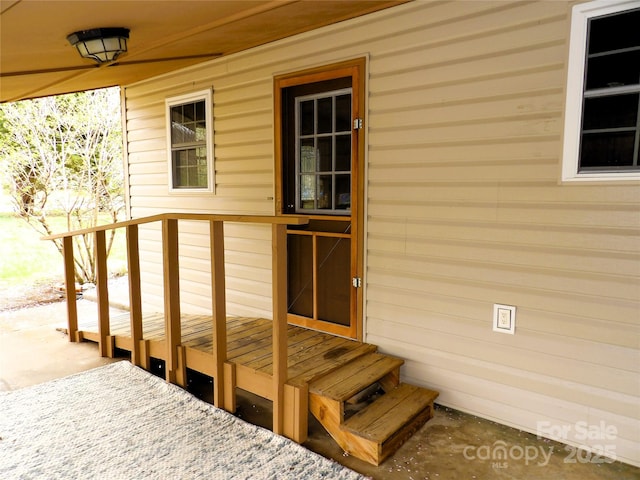 106 Pinetree Dr, Black Mountain, NC 28711 - doorway to property featuring a wooden deck