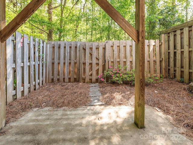 view of patio / terrace featuring a fenced backyard