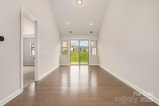 5684 Garrow Glen Rd Unit 96, Charlotte, NC 28278 - spare room featuring plenty of natural light, dark wood finished floors, and baseboards