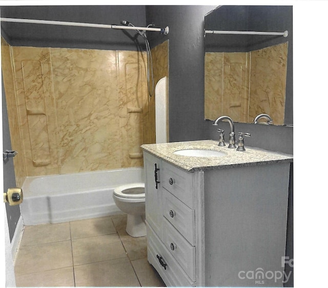 2831 Denview Ln, Charlotte, NC 28208 - bathroom with vanity, shower / bathtub combination, and tile patterned flooring