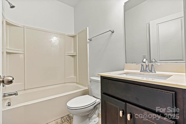 1617 Post Ct, Gastonia, NC 28054 - bathroom featuring toilet, shower / bathtub combination, and vanity