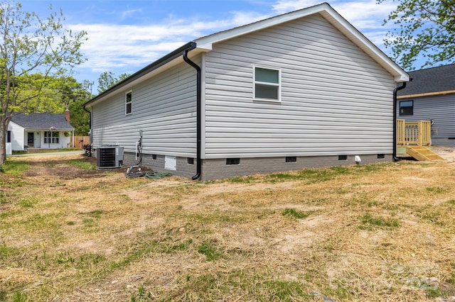 109 W Poplar St, Stanley, NC 28164 - view of property exterior with central air condition unit and crawl space
