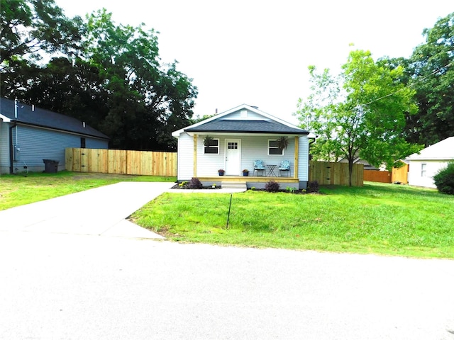 109 W Poplar St, Stanley, NC 28164 - view of front of house featuring covered porch and concrete driveway