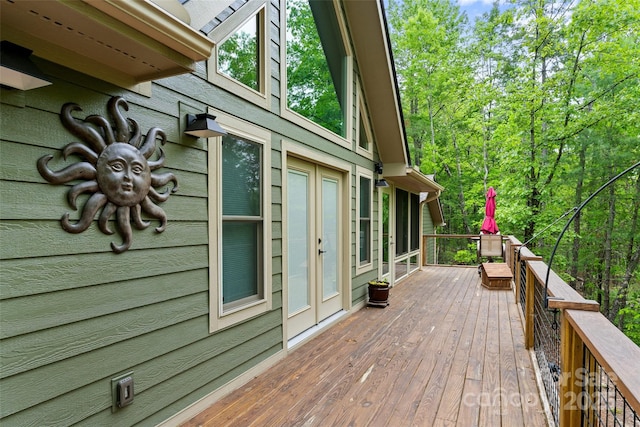 view of wooden terrace