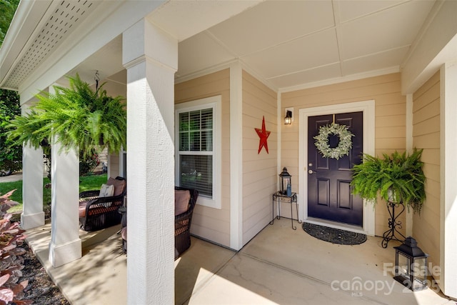 985 Angelica Ln, Tega Cay, SC 29708 - view of exterior entry featuring a porch