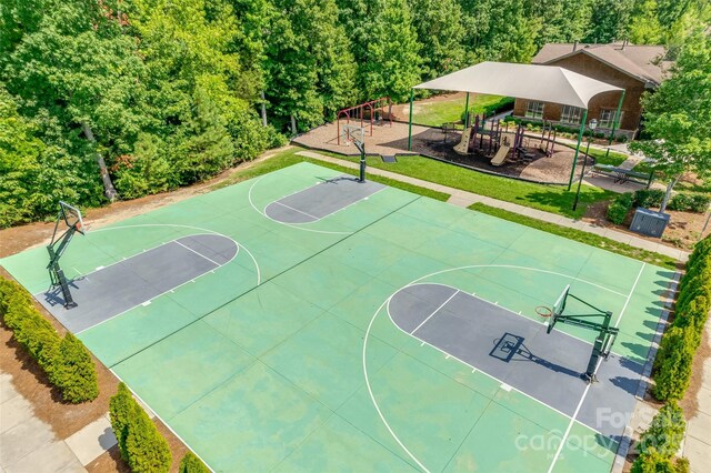 985 Angelica Ln, Tega Cay, SC 29708 - view of basketball court with community basketball court and playground community