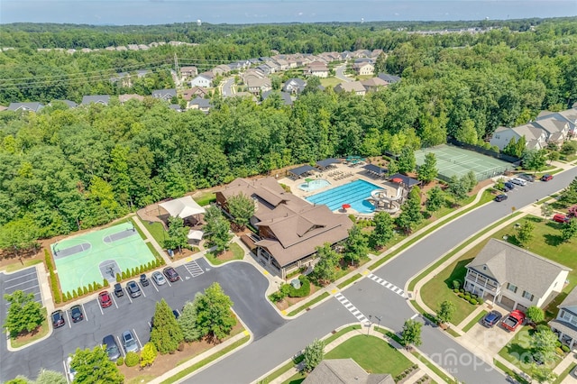 985 Angelica Ln, Tega Cay, SC 29708 - bird's eye view featuring a residential view and a wooded view