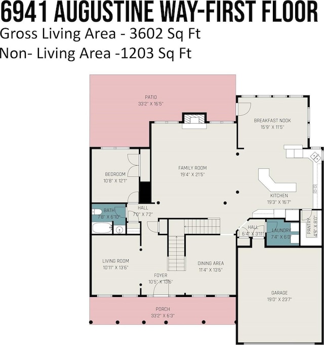 6941 Augustine Way, Charlotte, NC 28270 - home floor plan